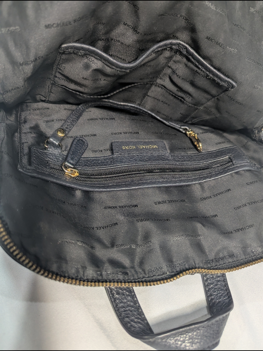 Michael Kors Black Leather Backpack - Picture 4 of 5